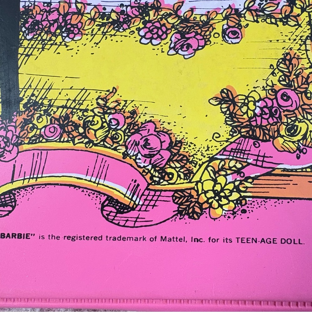 Barbie The World Of Barbie Doll Pink Travel Carrying Case Vintage 1968 - Picture 8 of 13